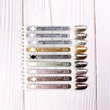 Гель-лак Moon Full No324 сріблясто-оливковий з різнобарвним глітером, 8 мл., фото 2