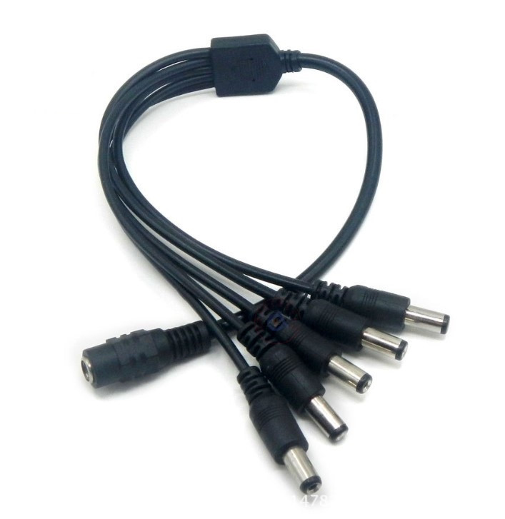 Розгалужувач живлення гніздо 5,5/2,1 на 5 штекера 5,5/2,1