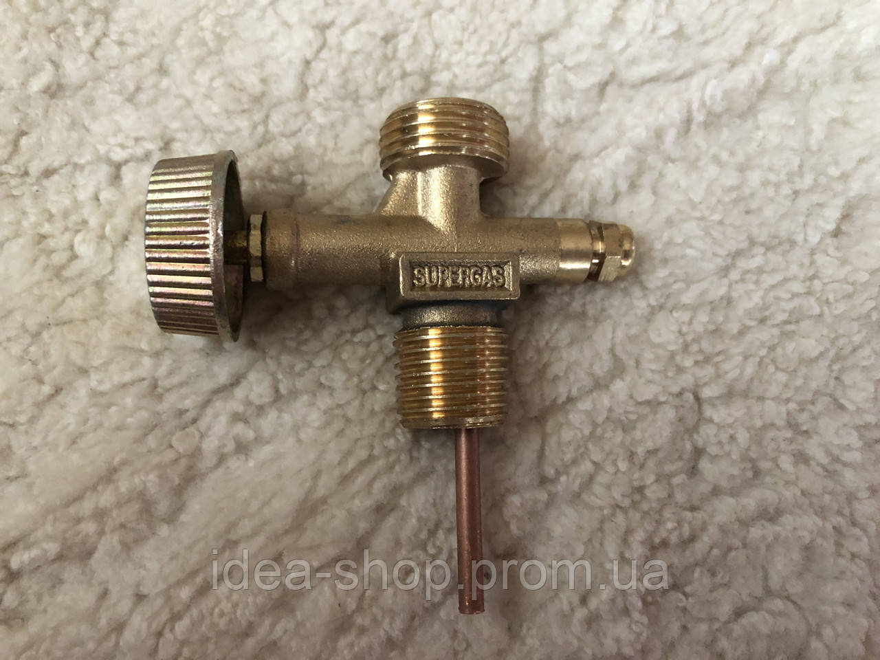 Вентиль балонний пропановий SUPERGAS з запобіжним клапаном для балонів і пальників, фото 1