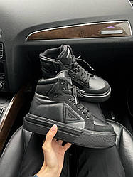 Жіночі кросівки Prada Re-Nylon High Black