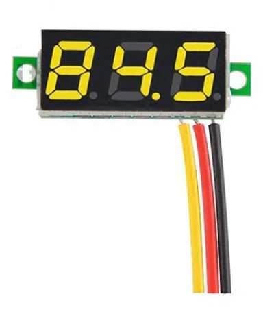 Вольтметр 0,28" DC 0-100 В (жовті цифри), фото 1