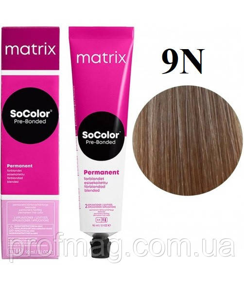Фарба для волосся 1A Matrix SoColor Pre-Bonded Permanent 90 мл 9N
