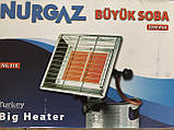 Газовий керамічний пальник інфрокрасного випромінювання NURGAZ BUYUK SOBA -3000 Вт з рейкою (виробництво Туреччина), фото 10