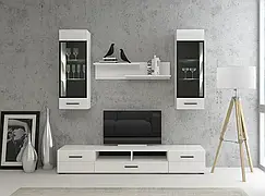 Меблі для вітальні в сучасному стилі Bianco Accord, колір білий глянець