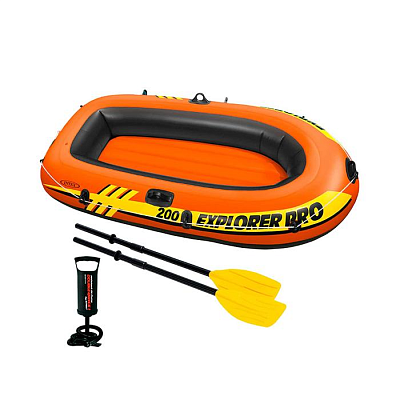 Надувний човен "Explorer Pro 200" 196х102х33см, весла 59623, насосом 68612, від 6 років, до 120кг