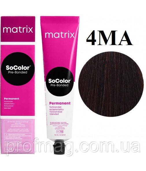 Фарба для волосся 1A Matrix SoColor Pre-Bonded Permanent 90 мл 4MA