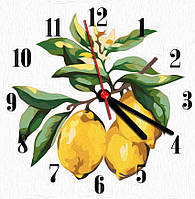 Картина по номерам часы ArtStory Лимоны (ASG010) 30 х 30 см (Без коробки)