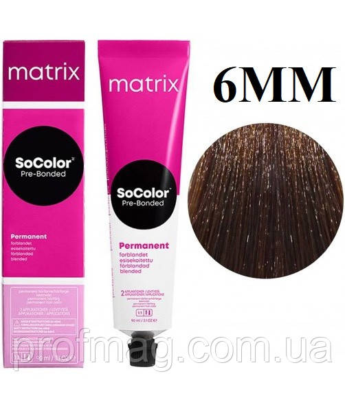 Фарба для волосся 1A Matrix SoColor Pre-Bonded Permanent 90 мл 6MM