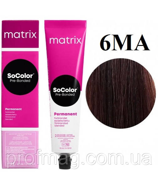 Фарба для волосся 1A Matrix SoColor Pre-Bonded Permanent 90 мл 6MA