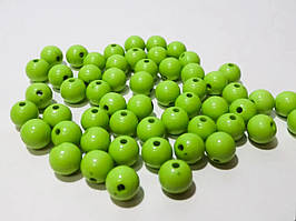 Намистини Finding Круглі куля глянсовий Зелений 10 мм діаметр Ціна за 1 штук