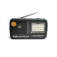 Радіоприймач Kipo KB-409AC FM/AM/SW на 2 батареях R20 від мережі чорний (5633)