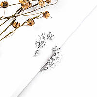 Срібні сережки кафи Зірки