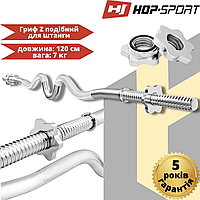 Гриф Z-образный Hop-Sport 120см (30мм)