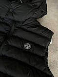 Чоловічий жилет Stone Island M1324 чорний, фото 3