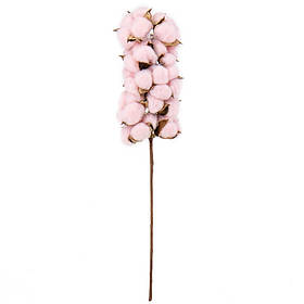Гілка декоративна Бавовна натуральна, 45 см 6018-151 Рожевий