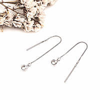 Срібні сережки протяжки Капля