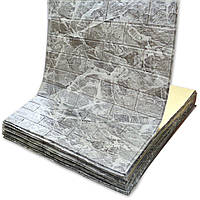 ПВХ 3Д-панели под кирпич Серый мрамор в рулоне 20000*700*3мм стен обои-панели текстура самоклейка (R061-3-20)