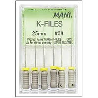 K-FILE MANI 25 мм No08 К файли ендодонтичний інструмент