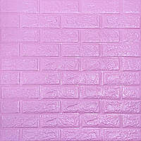 Панель стеновая 3D Пурпурный кирпич 700х770х5мм мягкие декоративные панели на самоклеющейся основе (14-5мм)