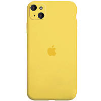 Чехол Silicone Case Full Camera Protective (AA) для Apple iPhone 14 Plus (6.7") Жовтий / Yellow