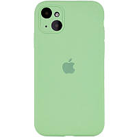 Чехол Silicone Case Full Camera Protective (AA) для Apple iPhone 14 Plus (6.7") М'ятний / Mint