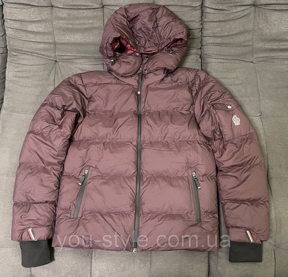 Чоловіча зимова куртка Moncler Бордова 15089