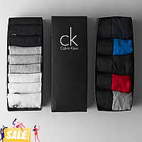Набор мужских трусов и носков Calvin Klein, Мужские трусы-боксеры с надписью, Коробка с носками на подарок