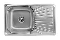 Кухонна мийка з нержавіючої сталі прямокутна Platinum САТИН 7848 (0,8/180 мм)