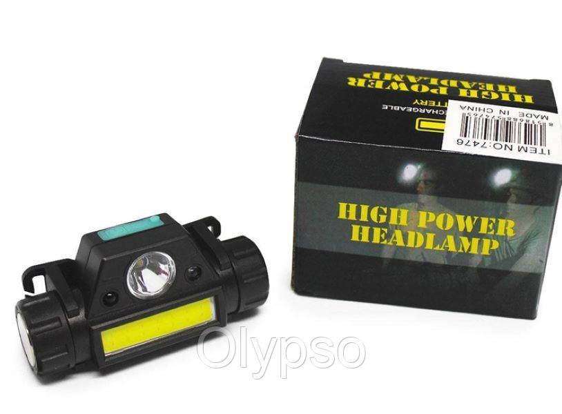 Фонарь Налобный Аккумуляторный Bailong с Датчиком на Движение BL1898 ...