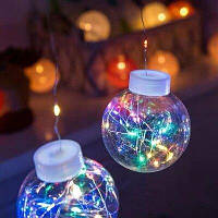 LEDLight Новогодняя гирлянда LED штора шарики с лэд лампочками 3 м 10 шаров цвет мульти (4078LL)