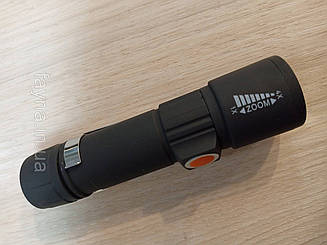 Акумуляторний ручний LED-ліхтарик, ЗУМ, зарядка від USB