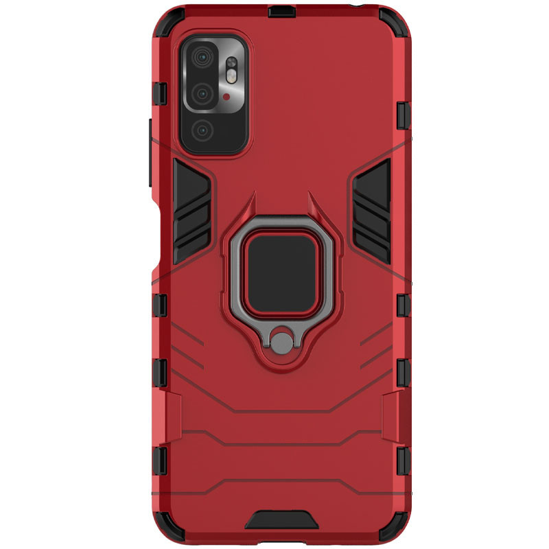 Ударопрочный чехол Transformer Ring for Magnet для Xiaomi Redmi Note 10 5G / Poco M3 Pro - фото 1 - id-p1471729657