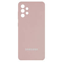 Чехол Silicone Cover Full Camera (AA) для Samsung Galaxy A72 4G / A72 5G Full camera, Черный / Black Рожевий / Pink Sand