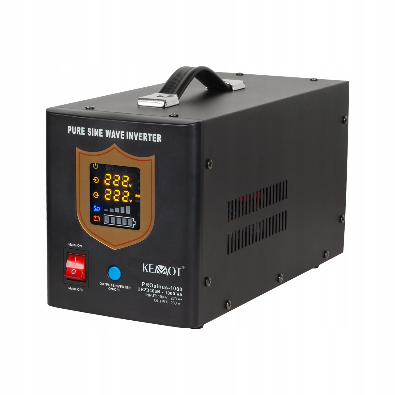 Гібридний ДБЖ/Інвертор Kemot PROsinus-1000 12V 230V 1000VA/700W (URZ3406B)