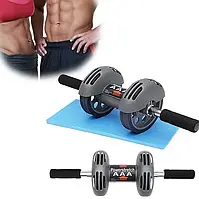 Колесо для преса фітнес Power Stretch Roller Подвійне, Тренажер для преса