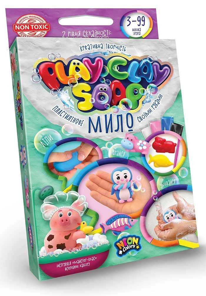Набор для изготовления мыла PlayClay Soap Пластилиновое мыло 4 цветов ...