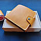 Шкіряний Гаманець ручної роботи, Рудий портмоне «NIKAZ» (унісекс) (P004), фото 5