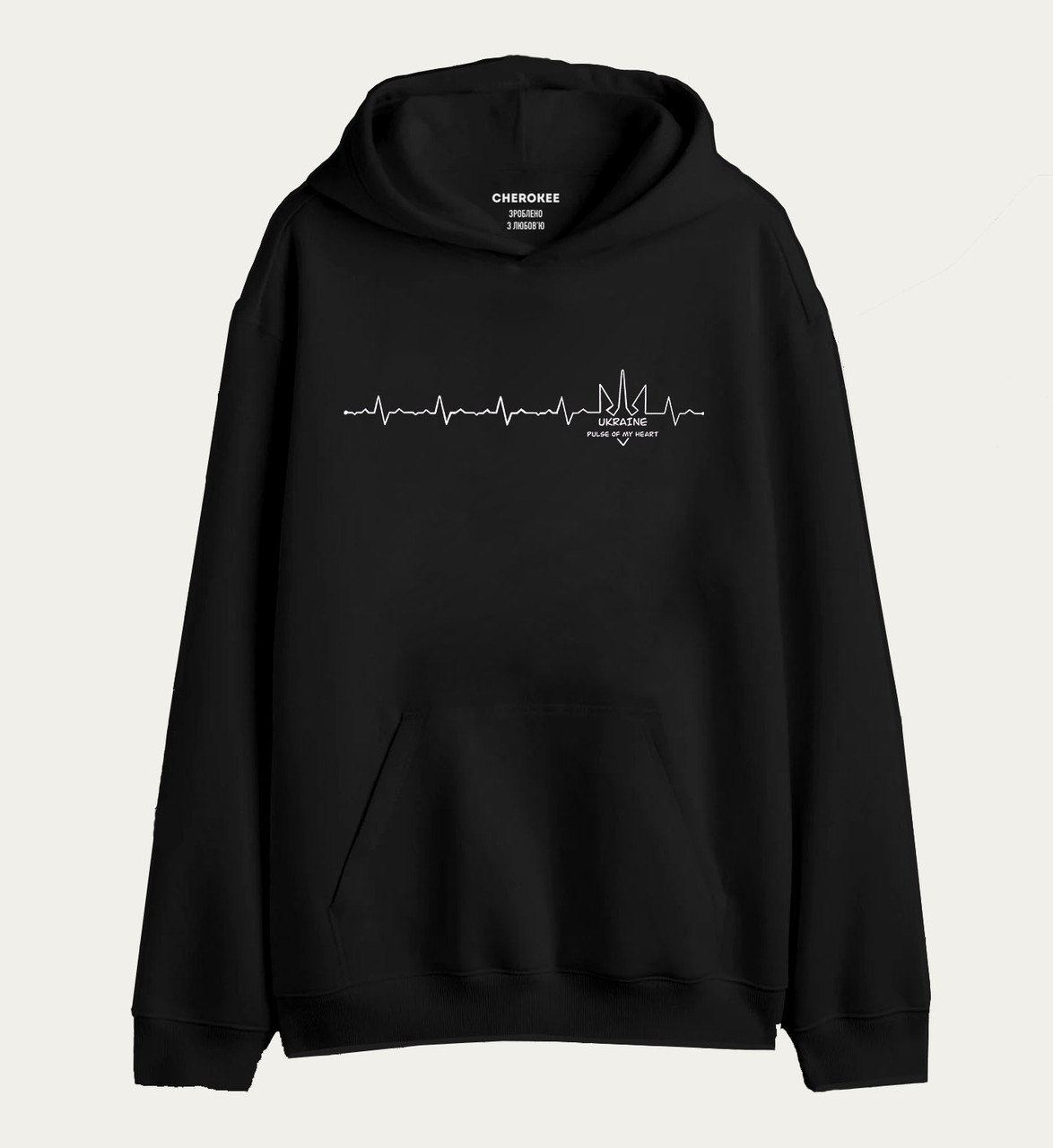 Патріотичне худі з дизайном ”Пульс UKRAINE pulse of my heart”