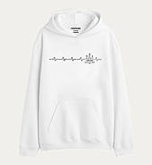 Патріотичне худі з дизайном ”Пульс UKRAINE pulse of my heart”, фото 2