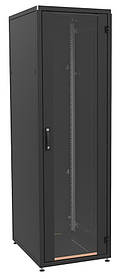 ZPAS Шафа 19", 42U, SZB IT, передні скляні двері, 600x800 мм, максимально 1000кг, чорна