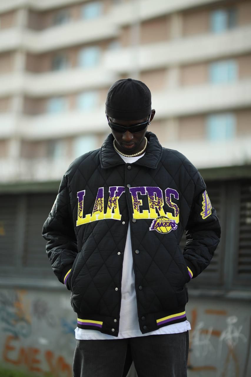 Чоловіча куртка бомбер Lakers M1333 чорна