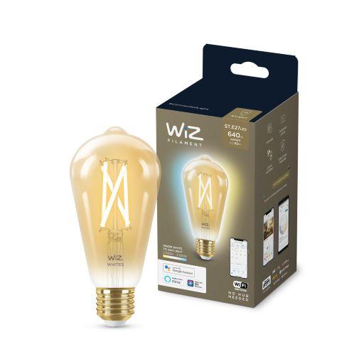 WiZ Лампа розумна E27, 7W, 50W, 640Lm, ST64, 2000-5000K, Wi-Fi