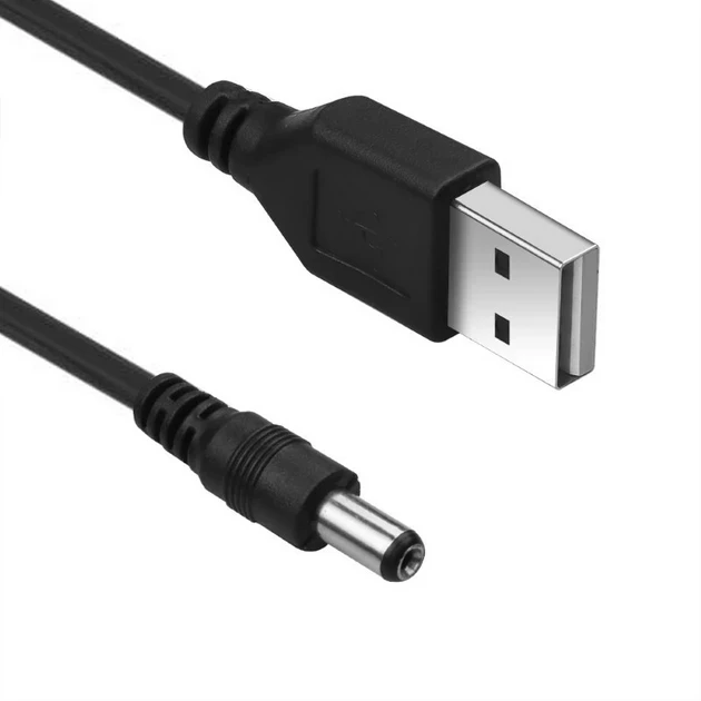 Кабель живлення USB 5V DC 5.5mm 80 см