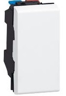 Legrand MOSAIC выключатель кнопочный 1 клавишный (без фиксации) 6А, 250В (1 мод) белый