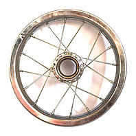 Колесо заднє під втулку з ножним гальмом 12" сталевий нікельований обід ORG