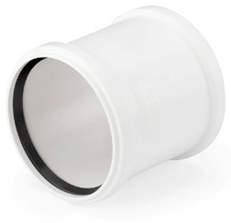 Муфта каналізаційна Rehau Raupiano Plus, 110мм, дворозрубна, поліпропілен, білий