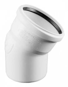 Відвід каналізаційний Rehau Raupiano Plus, 110мм, 15°, поліпропілен, білий