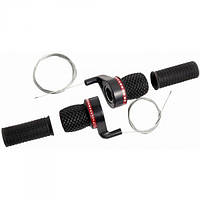 Рвошифт 3*7 швидкостей K-30 чорні з тросами та грипсами ORG