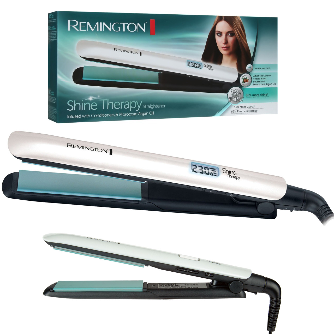 Выпрямитель, Щипцы для Волос Remington Shine Therapy S8507 — Купить ...