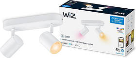 WiZ Світильник точковий накладний розумний IMAGEO Spots, 2х5W, 2200-6500K, RGB, Wi-Fi, білий